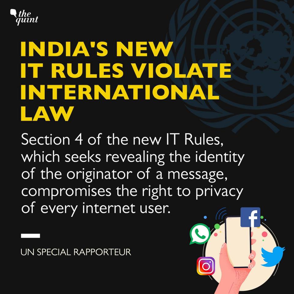 UN Expresses Concern Over India’s New IT Rules