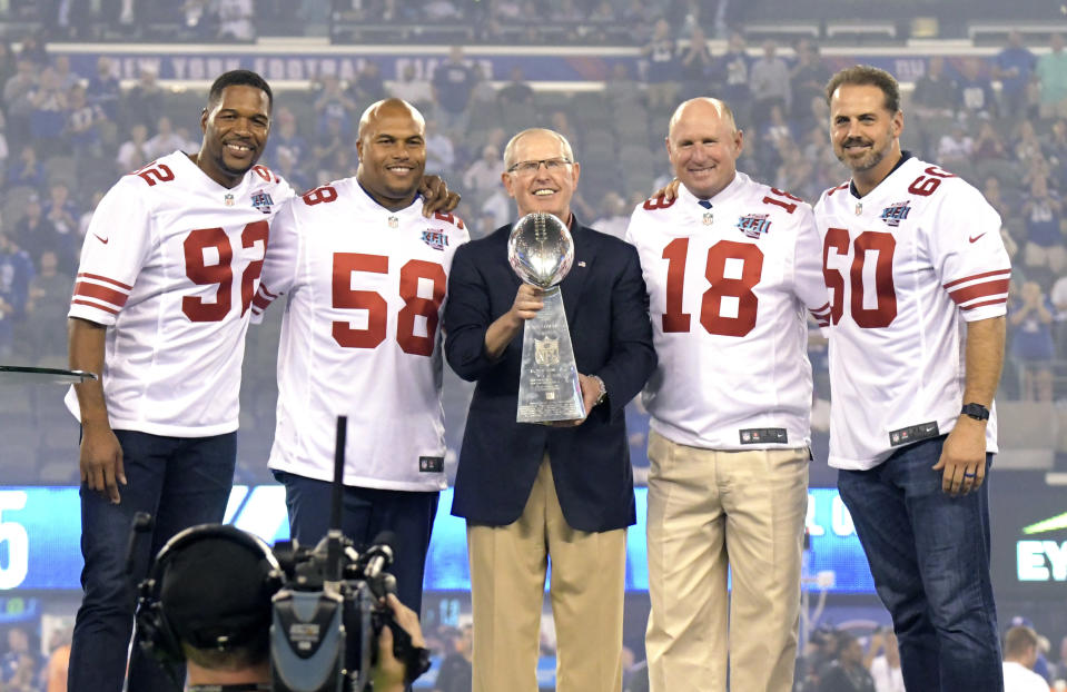 As the head coach of the Giants, Tom Coughlin twice foiled the Patriots' bid at Super Bowl glory. (AP) 