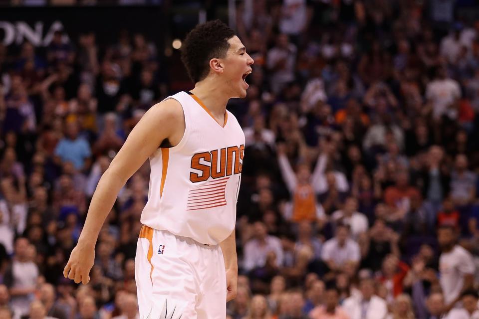 Devin Booker is an offensive powerhouse — but will he be the same player after his recent hand surgery? (Photo by Christian Petersen/Getty Images)