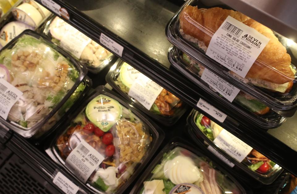 A selection of freshly made grab-and-go lunch items at Seven Grains Natural Market in Tallmadge.