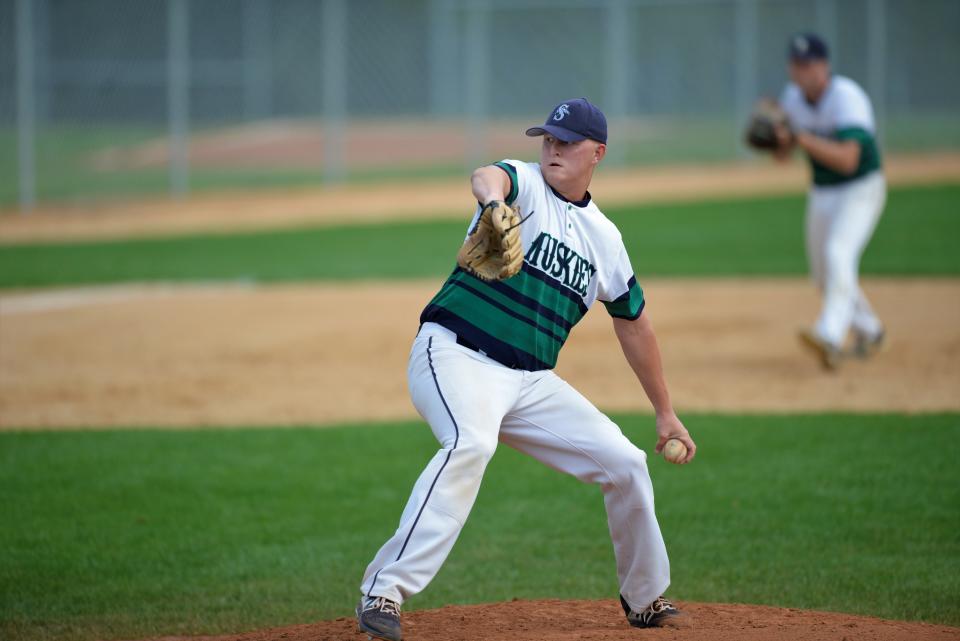 David Deminsky started for the Sartell Muskies and pitched eight and one-thirds innings giving up one run on six hits and striking out 10 batters. The Muskies defeated the Cold Spring Rockies 3-1 on Saturday, August 15, 2020, at St. Cloud Orthopedics Field to earn the Region 11C championship.