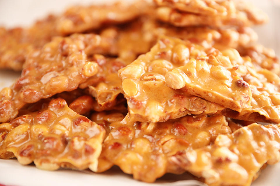 <p>Southern Bite</p><p>Peanut brittle, but easier.</p><p><strong>Get the recipe: <a href="https://southernbite.com/easy-microwave-peanut-brittle/" rel="nofollow noopener" target="_blank" data-ylk="slk:Easy Microwave Peanut Brittle;elm:context_link;itc:0;sec:content-canvas" class="link ">Easy Microwave Peanut Brittle</a></strong></p>