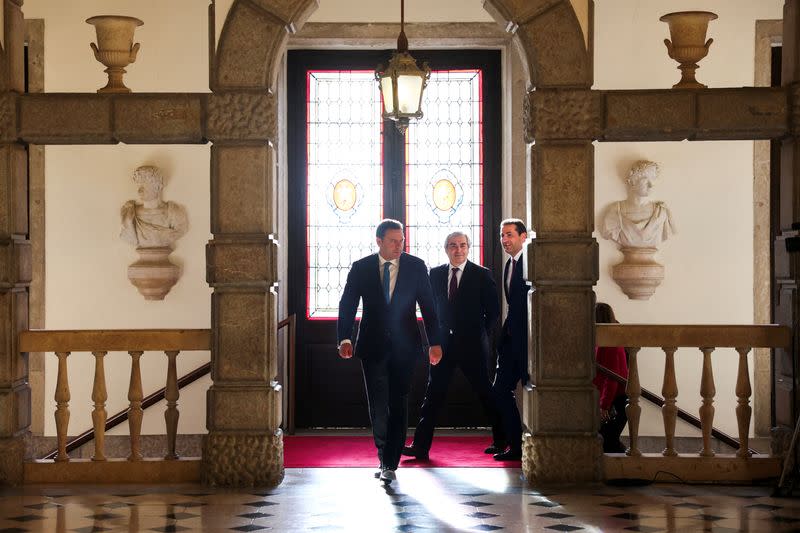 FILE PHOTO: Portugal President Marcelo Rebelo de Sousa receives Social Democratic Party (PSD) and Democratic Alliance (AD) leader Luis Montenegro in Belem Palace