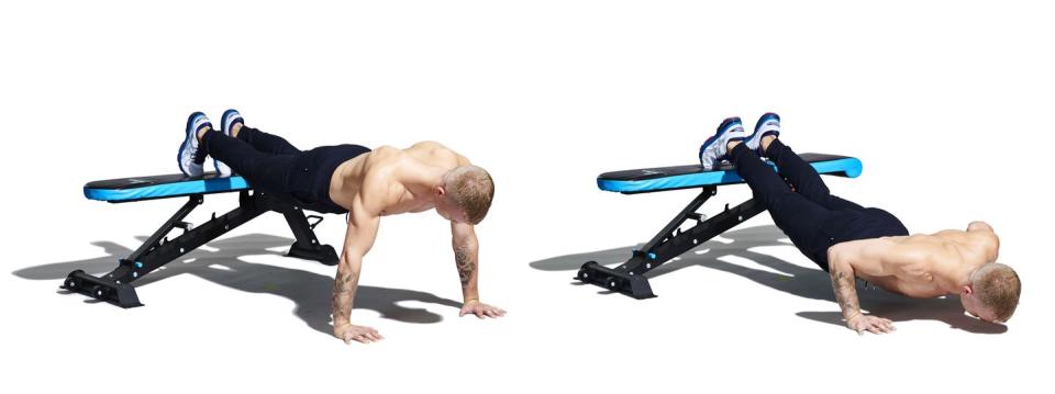 10) Decline Press-up