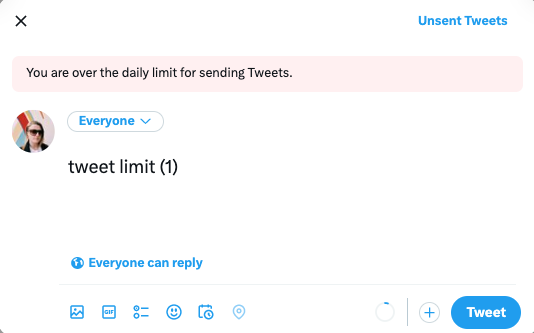 Some Twitter users are unable to post, told they're 'over daily