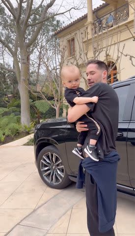 <p>Paris Hilton/Instagram</p> Paris Hilton posts a video of her husband Carter Reum and son Phoenix on her Instagram Story Saturday