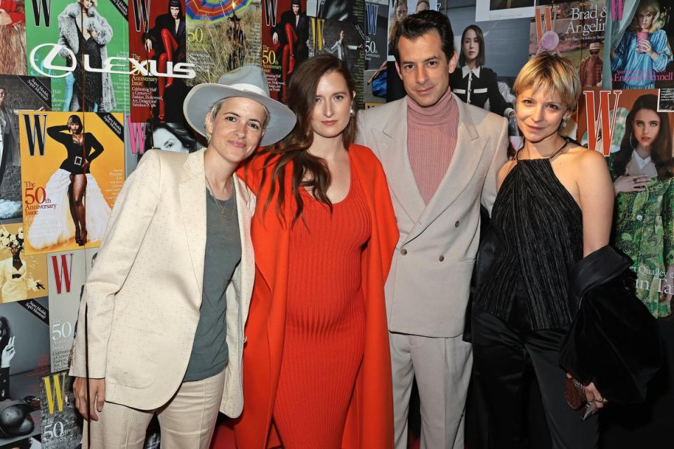 Grace Gummer debuted her baby bump in a figure-hugging red dress in New York earlier this week (Getty Images for W magazine)