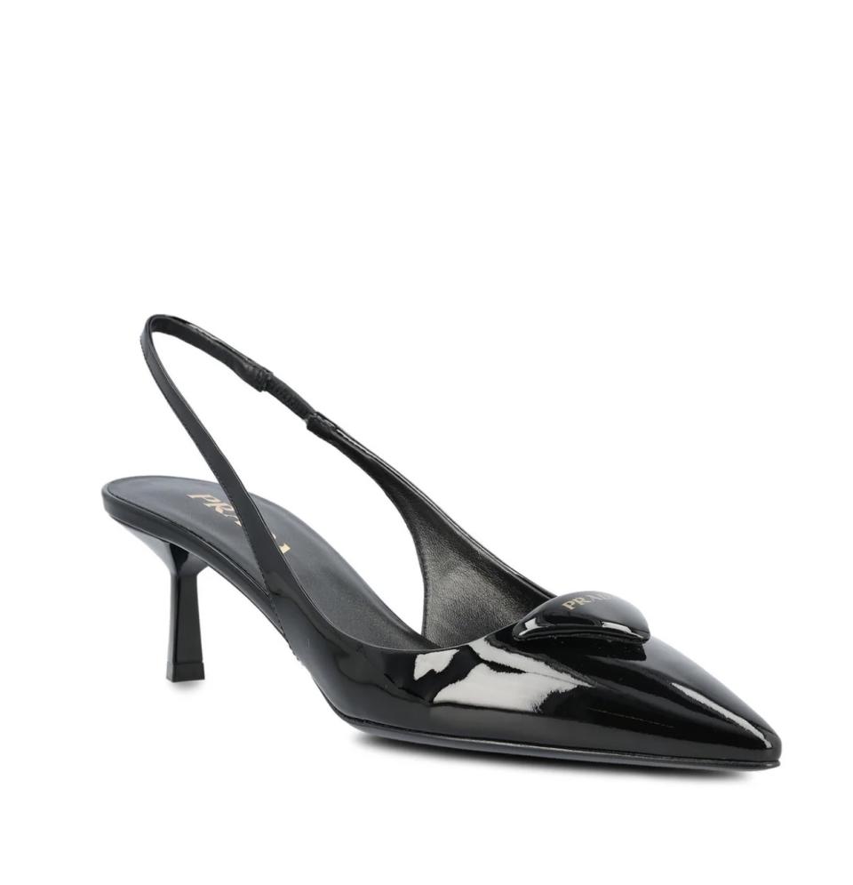 Prada Pointed Toe Slingback Pumps