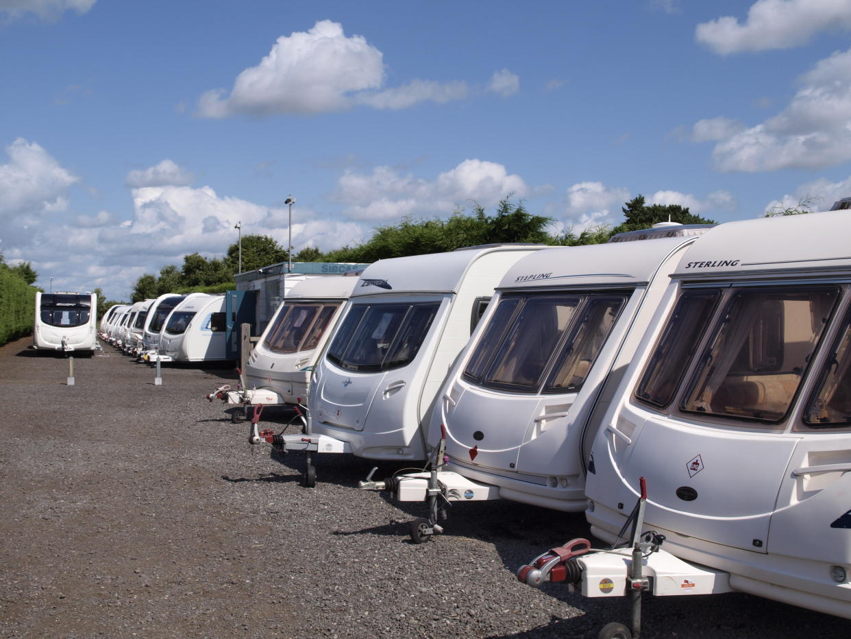A caravan sales site in Holt Heath, Worcestershire, UK. Photo: Education Images/Universal Images Group via Getty Images