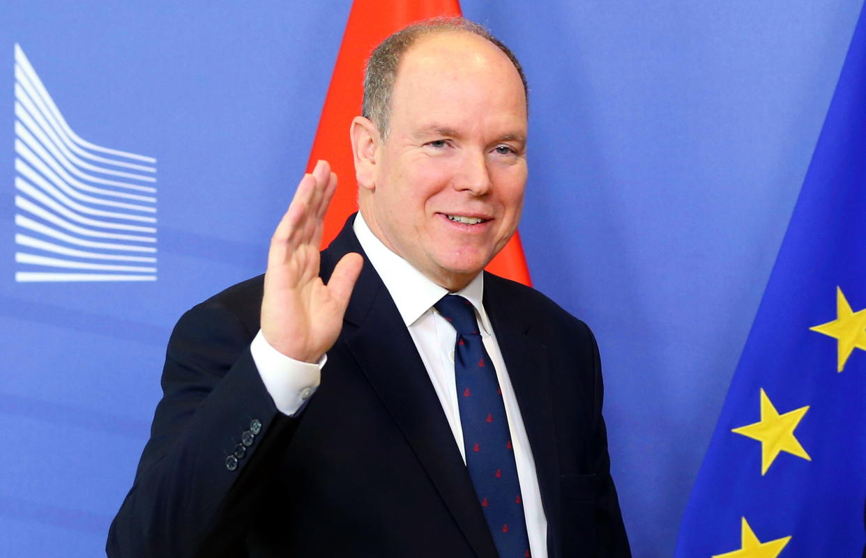 ANKARA, TURKEY - (ARCHIVE): A file photo dated on February 19, 2019 shows Albert II Prince of Monaco waving during his meeting at the European Commission in Brussels, Belgium. According to a statement from Monaco's Royal Palace on Thursday, Prince Albert tested positive for new coronavirus known as COVID-19. (Photo by Dursun Aydemir/Anadolu Agency via Getty Images)