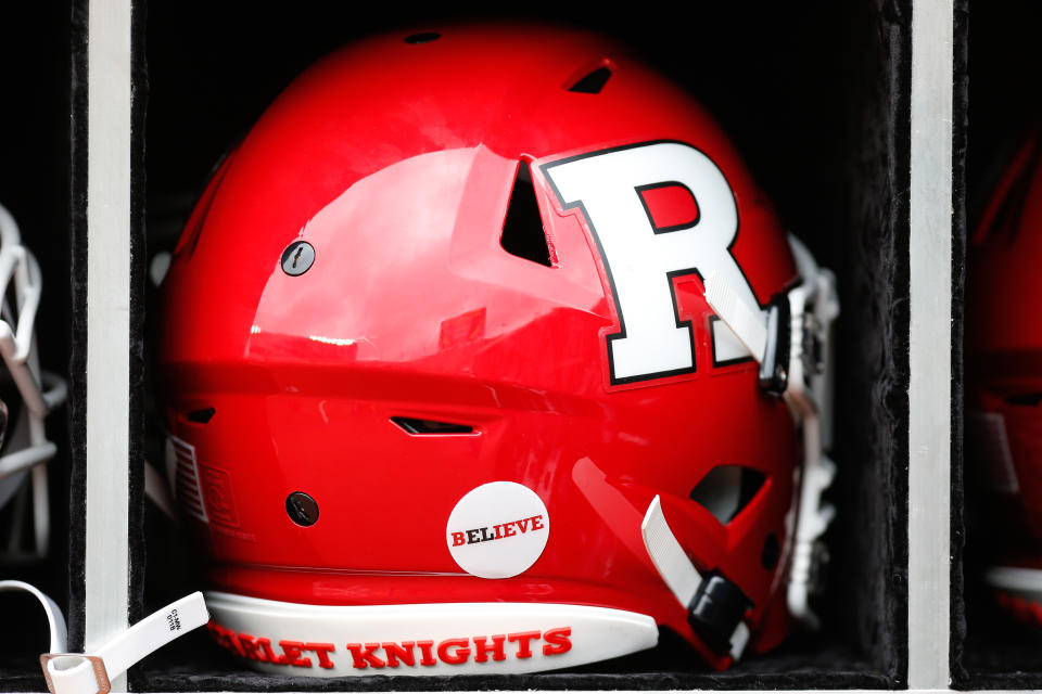 Rutgers football helmet.