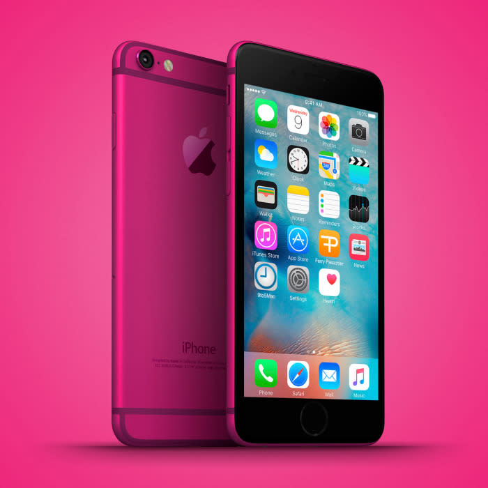 iPhone 6c Pink Mockup