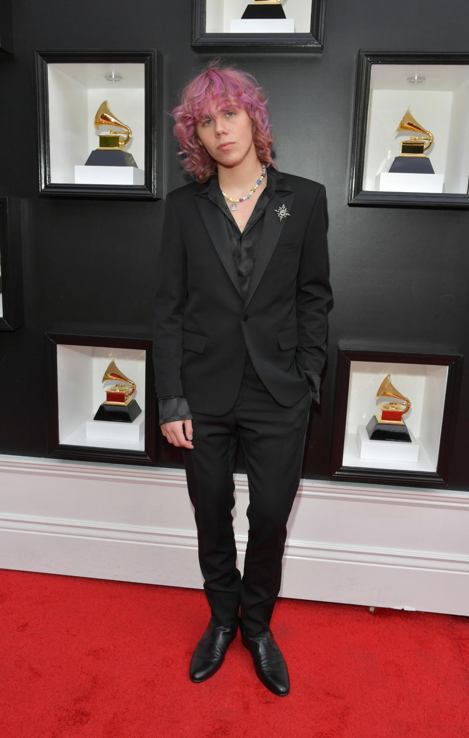 The Kid LAROI attends the 64th Annual GRAMMY Awards