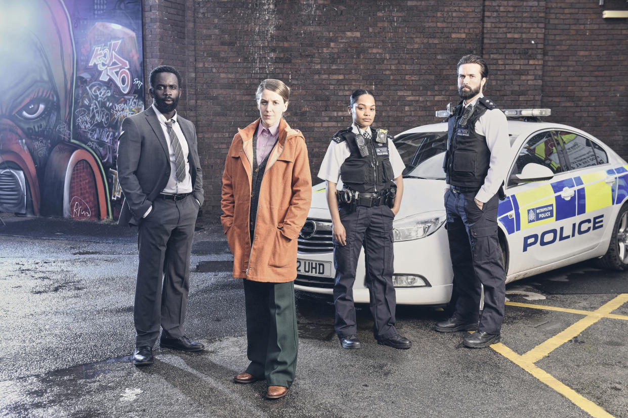 MAMMOTH SCREEN FOR
ITV

THE TOWER
EPISODE 1

Pictured:JIMMY AKINGBOLA as DC Steve Bradshaw,GEMMA WHELAN as DS Sarah Collins,TAHIRAH SHARIF as PC Lizzie Adama and EMMETT J. SCANLAN as DC Kieran Shaw.



This image is under copyright and may only be used in relation to THE TOWER.Any further use must be agreed with the ITV Picture Desk.



For further information please contact:
Patrick.smith@itv.com 07909906963