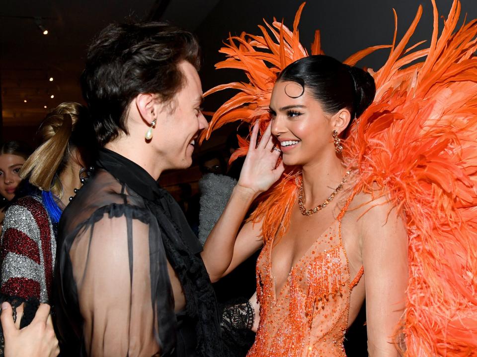 Harry Styles and Kendall Jenner attend The 2019 Met Gala Celebrating Camp: Notes on Fashion at Metropolitan Museum of Art on May 06, 2019 in New York City