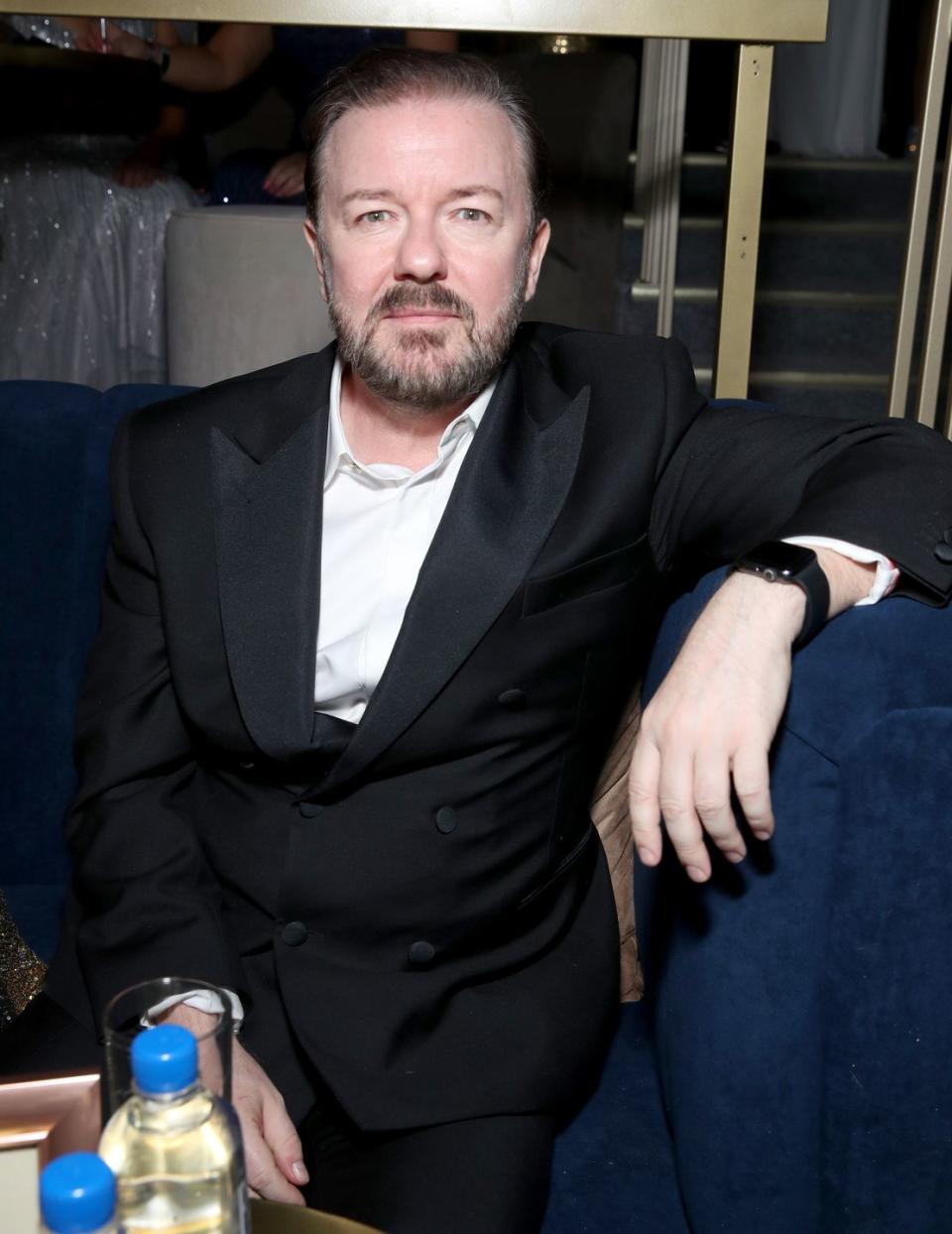 <p>It was announced that Ricky Gervais would join Kermit and Miss Piggy in 2011's <em>The Muppets</em>, but the actor's scenes were <a href="https://www.imdb.com/title/tt1204342/trivia" rel="nofollow noopener" target="_blank" data-ylk="slk:cut from the theatrical version;elm:context_link;itc:0;sec:content-canvas" class="link ">cut from the theatrical version</a>. He wasn't alone: Billy Crystal, Rob Corddry, and Danny Trejo were also edited out of the movie. </p>