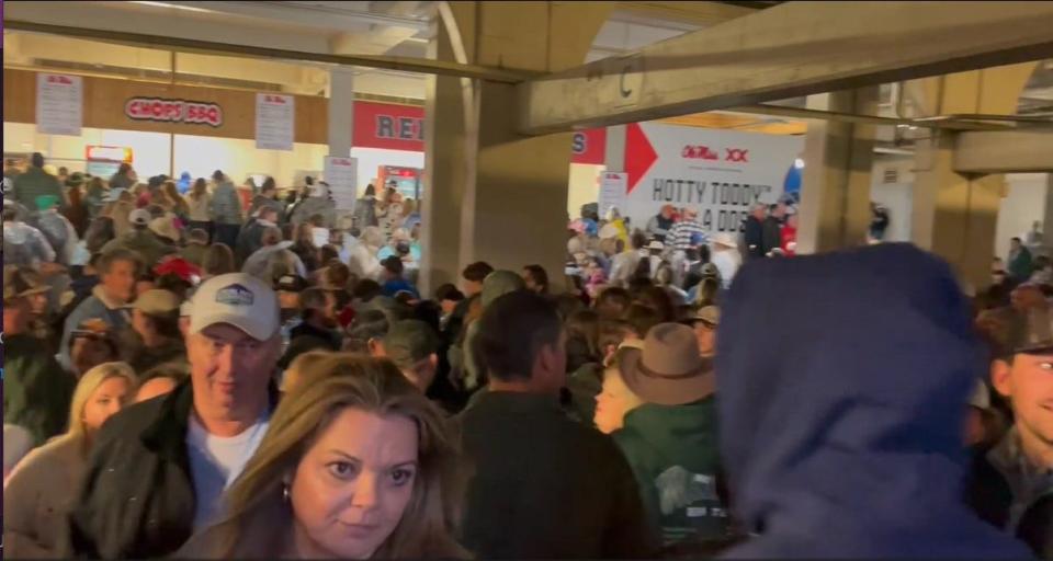 fans inside the stadium at morgan wallen concert