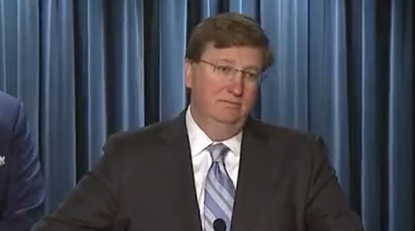 Gov. Tate Reeves (Press Conference Screengrab)