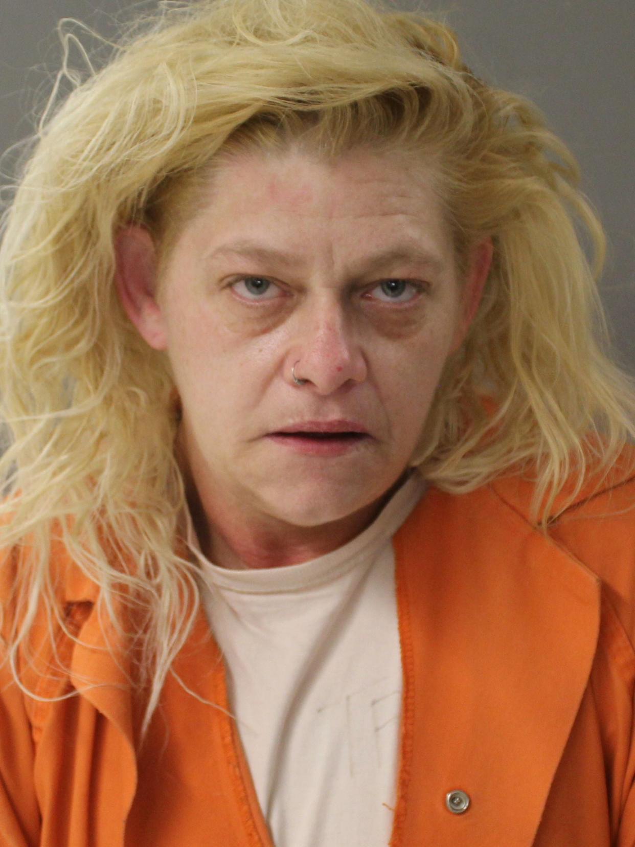 Tonia Huber was arrested in connection with a prison escape in Idaho this week. She was handed felony charges including harbouring a fugitive. (Twin Falls County Sheriff’s Office)