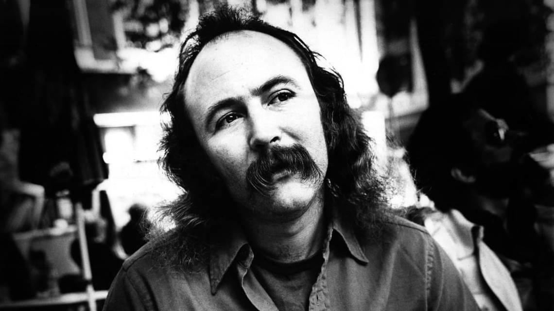 David Crosby, shown in 1976, was inducted twice into the Rock & Roll Hall of Fame, as a founding member of the Byrds and Crosby, Stills, Nash & Young.
