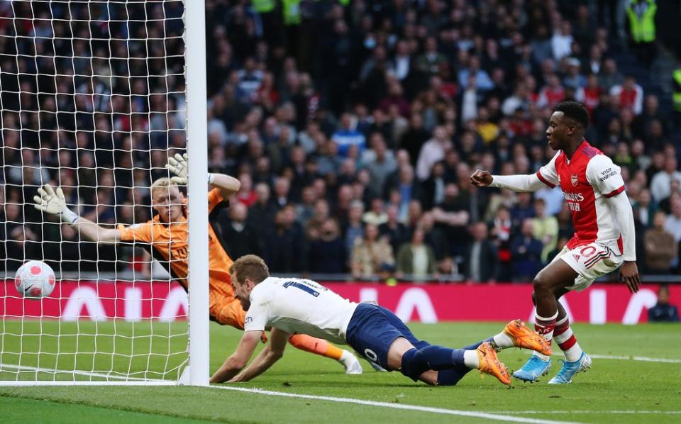 Harry Kane scores Spurs’s second goal (Tottenham Hotspur FC via Getty)