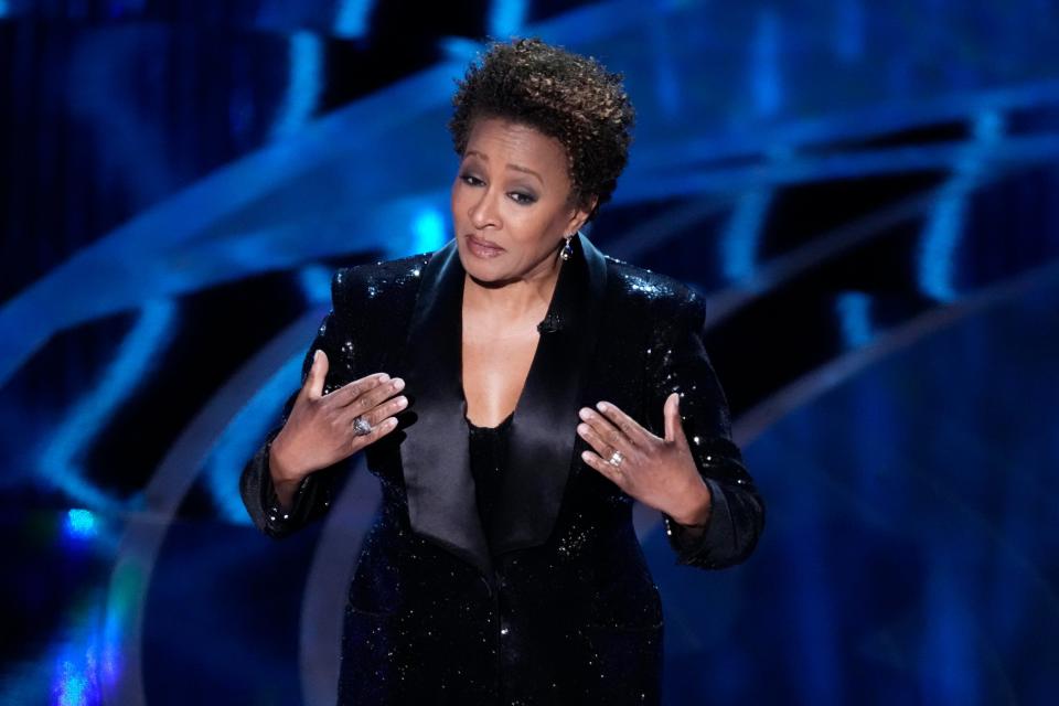 Comedian Wanda Sykes, seen here hosting the Academy Awards broadcast in 2022, will bring her stand-up show to The Vets in Providence on March 3.
