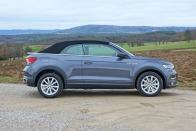 <p>The T-Roc Cabriolet's insulated, power convertible top can be lowered in nine seconds at speeds up to 20 mph. Raising it takes 11 seconds.</p>
