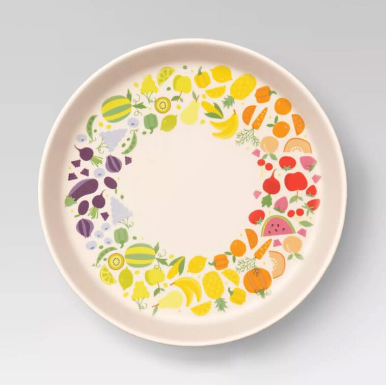 Pillowfort Bamboo and Melamine Kids Dinner Plate