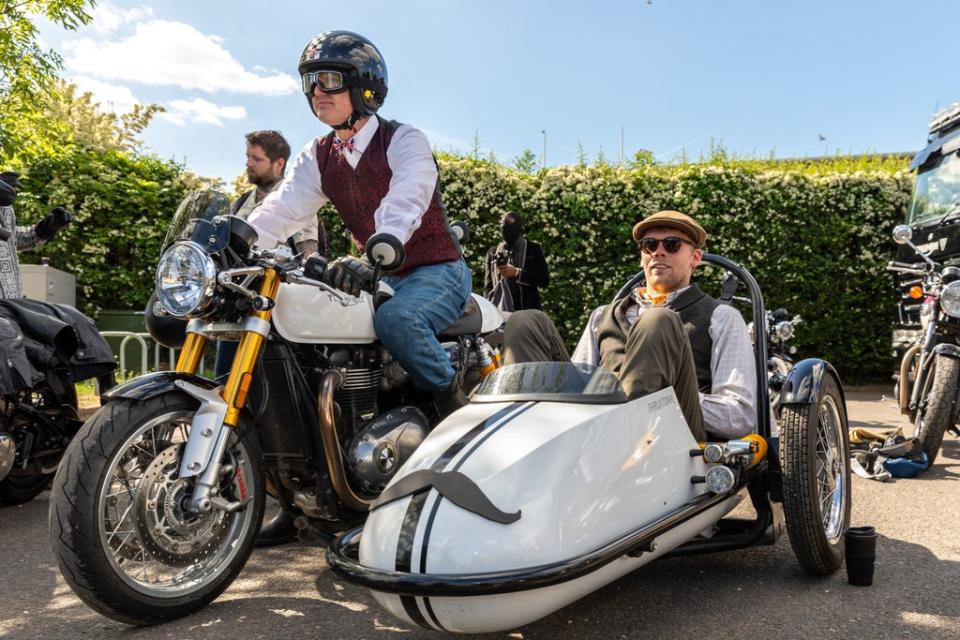 Riders at the start of the Distinguished Gentleman’s Ride in London (Movember/PA) (PA Media)