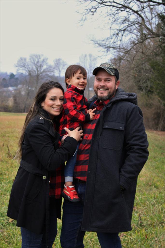 Ellen Aguiar, her husband and son have established a new life in a new country.