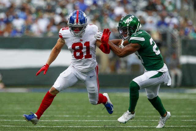 New York Giants wide receiver Alex Bachman (81) during an NFL preseason  football game against the