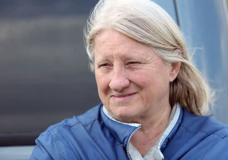 Helen Tanderup is opposed to the proposed Keystone XL Pipeline that would cut through the farm where she lives with her husband, Art near Neligh, Nebraska, U.S. April 12, 2017. REUTERS/Lane Hickenbottom