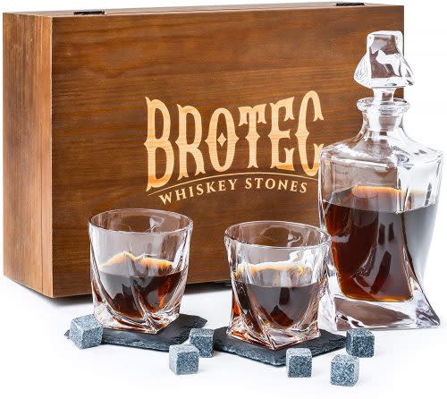 BROTEC Whiskey Glass and Decanter Set