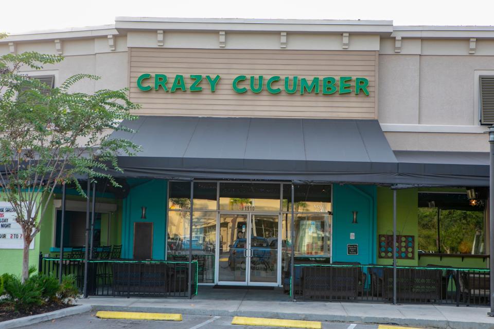 The Crazy Cucumber, which allows dogs at its outdoor tables, is shown in September 2018.