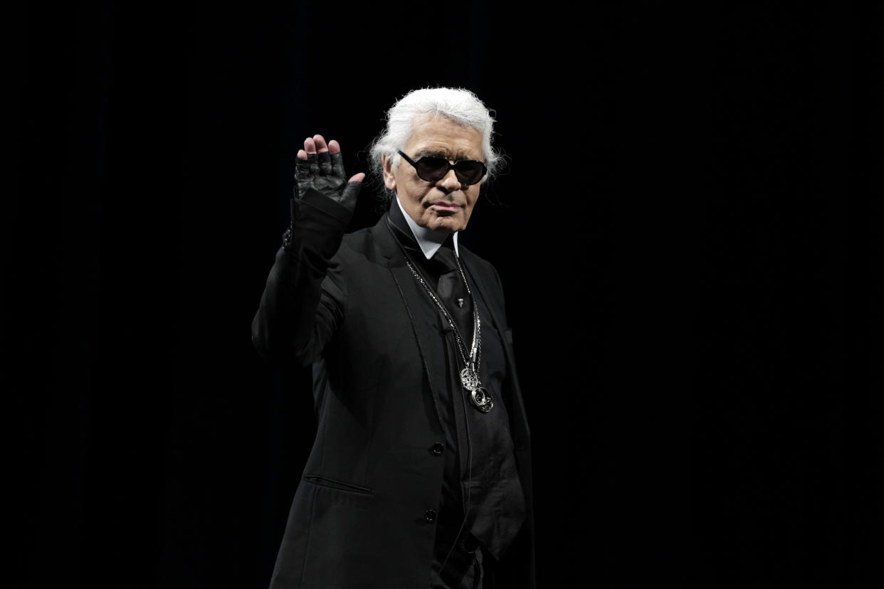 (GERMANY OUT) Karl Otto Lagerfeld (deutscher Modeschöpfer) bei der lit.COLOGNE in Köln   (Photo by Brill/ullstein bild via Getty Images)