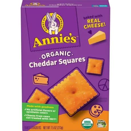 annie's organic cheddar squares