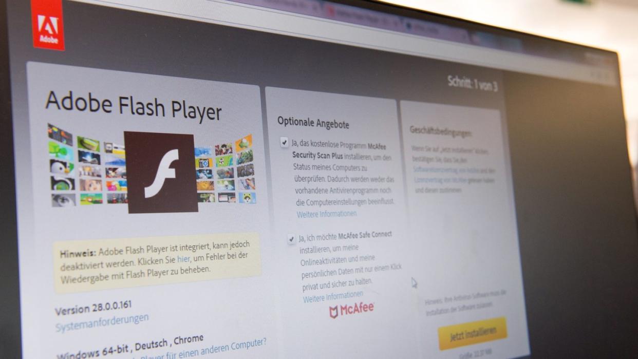 Der Flash Player arbeitet seit Jahren in den meisten Windows-Rechern und vielen Macs. Wegen etlicher Sicherheitslücken raten Experten immer wieder zum Verzicht. Foto: Robert Günther