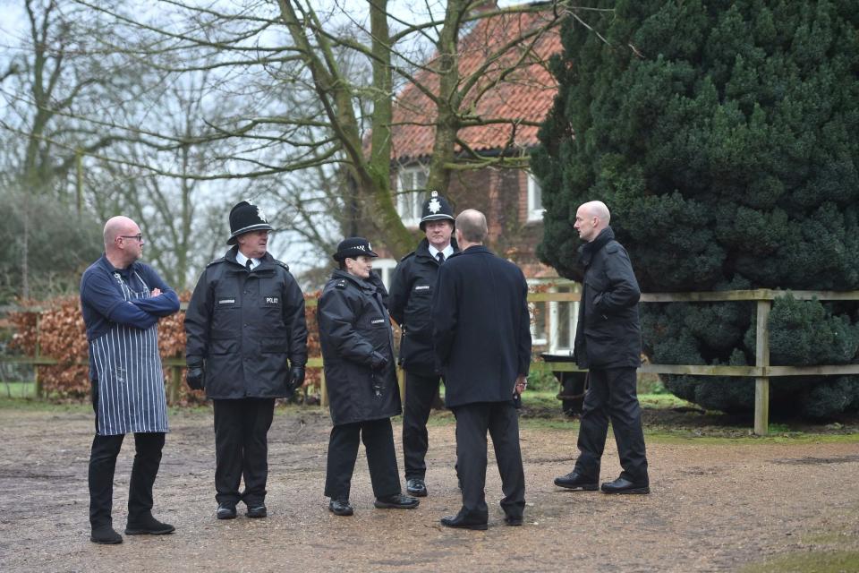 Members of Queen Elizabeth II security detail inform local police of the cancelled visit (PA)