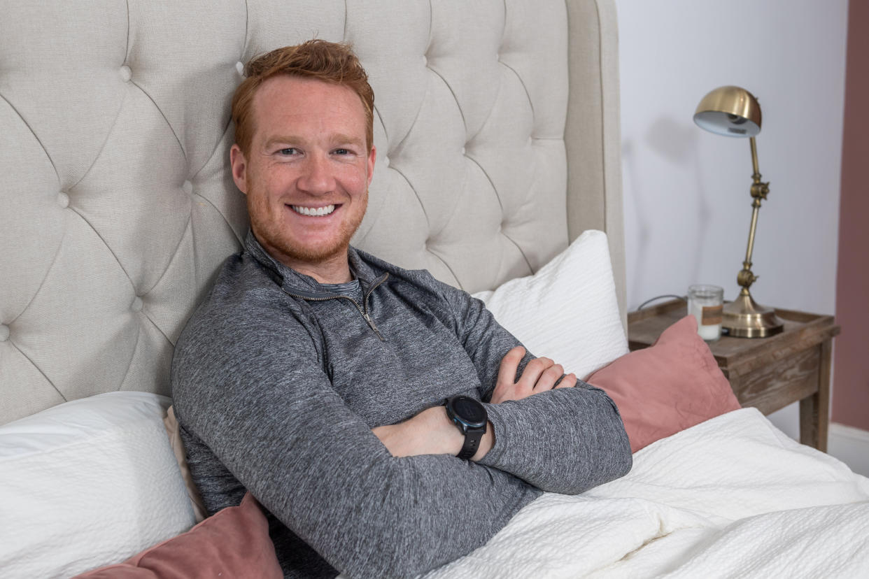 Olympic athlete Greg Rutherford gives his top tips for getting a good nights sleep. (SWNS)