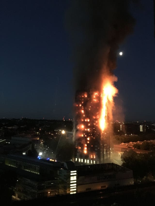 Tower block fire in London