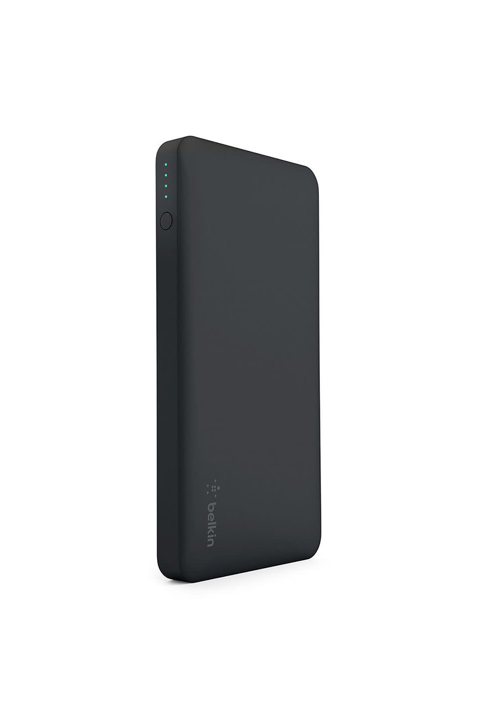 <p>$36</p><p><a rel="nofollow noopener" href="https://www.amazon.com/Belkin-Durable-Portable-Charger-Battery/dp/B071VJJTM8/ref=sr_1_11" target="_blank" data-ylk="slk:SHOP NOW;elm:context_link;itc:0;sec:content-canvas" class="link ">SHOP NOW</a></p><p>It's so small that he can toss this is in his pocket or glove compartment without taking up any space. And now he has no excuse when his phone dies during your weekly check-ins.</p>