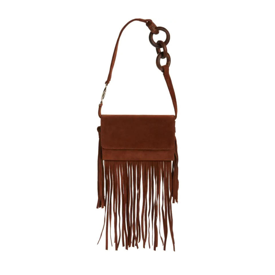 Brother Vellies Lijadu Fringe Suede Shoulder Bag