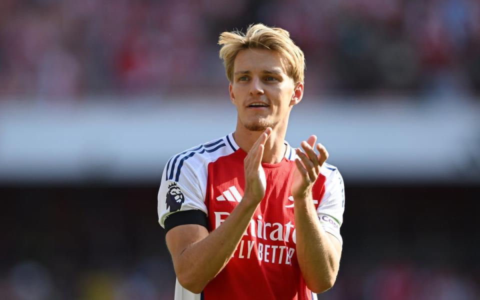 Comeback trail: Arsenal captain Martin Odegaard is making good progress with his injury recovery (Getty Images)