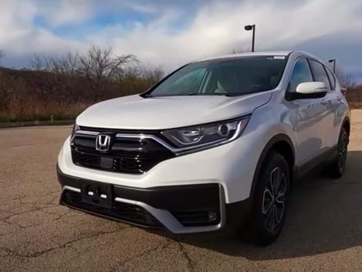 Honda CR-Vs, like the one pictured here, were among the most commonly stolen vehicles in Ontario in 2020, according to Équité Association, which investigates and analyzes insurance fraud and crime. (Drivers Only/YouTube - image credit)
