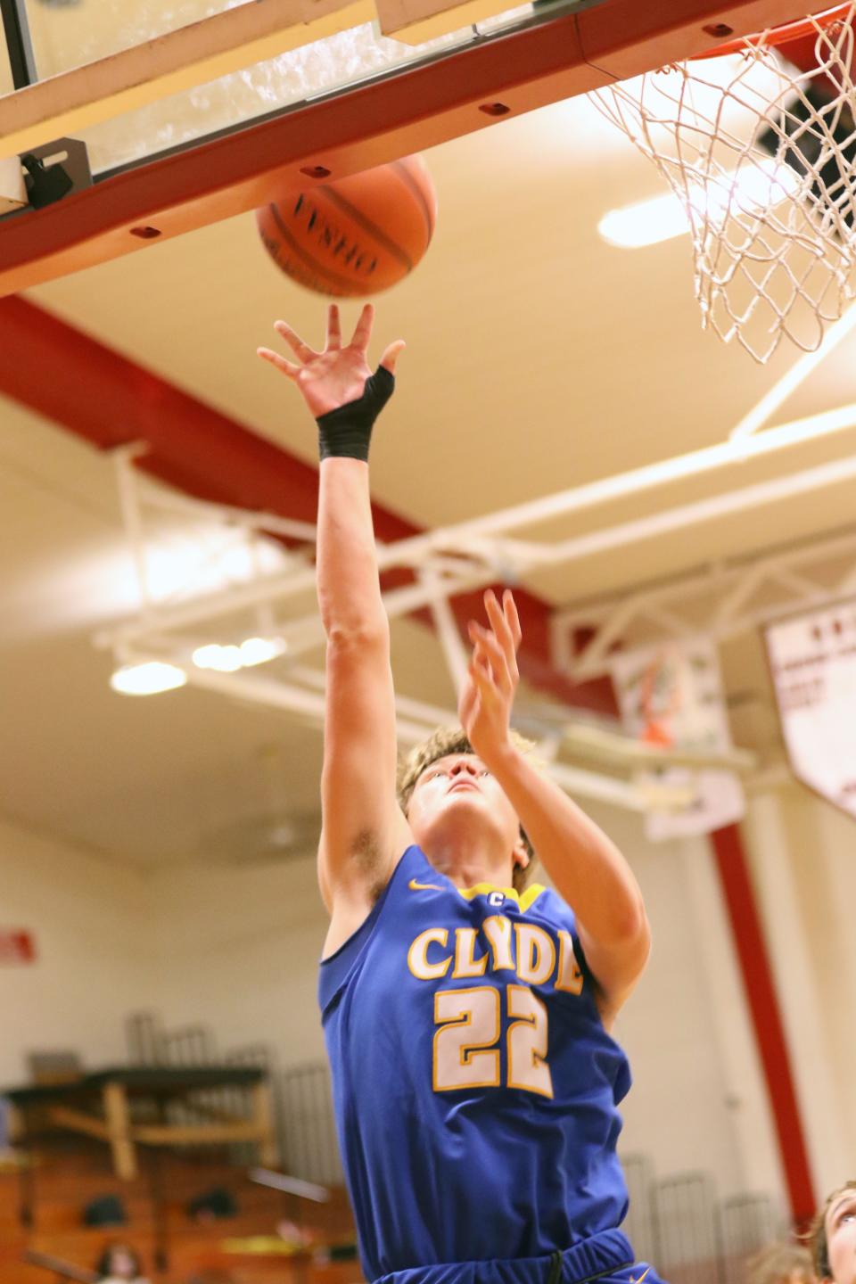 Clyde's Abe Morrison puts up a shot.