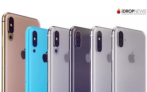 Concept designs of the colours and potential triple camera designs of the new iPhone - Credit: iDrop News