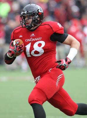 Travis Kelce, former UC Bearcat, was drafted by the Kansas City Chiefs in 2013.