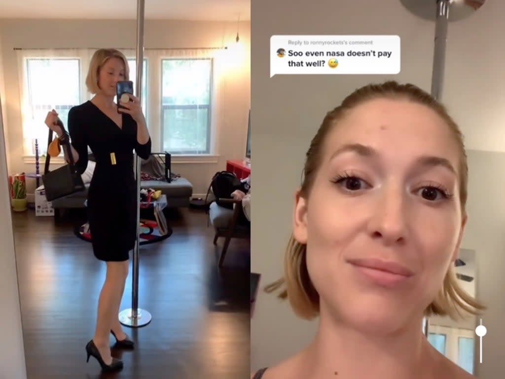 Nasa engineer reveals why she is applying for part-time jobs at Tiffany & Co and Apple (TikTok / @sexybabypartygirl)