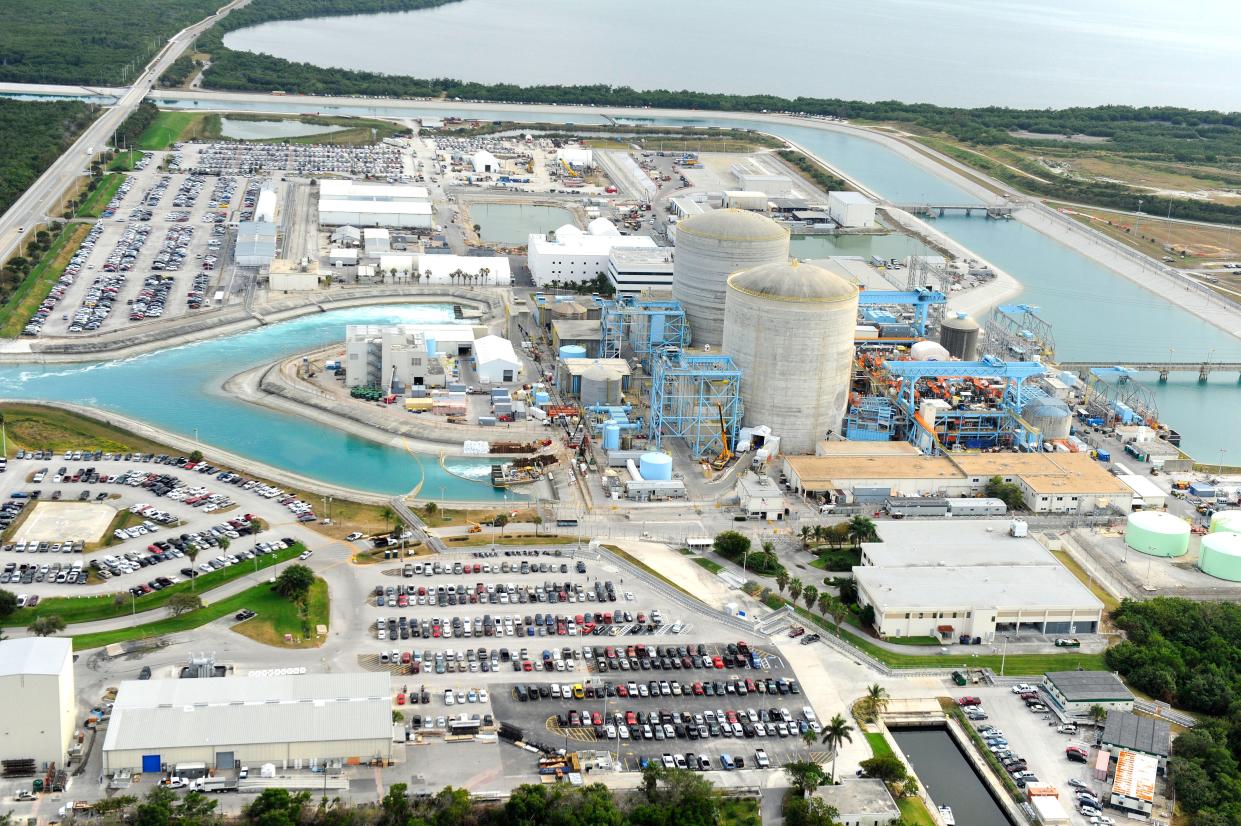 An aerial view of the St. Lucie Nuclear Power Plant in St. Lucie County, Fla., is shown Thursday, Feb. 2, 2012.