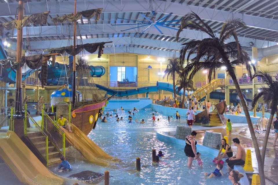 Interior of H2Oasis Indoor Waterpark in Alaska